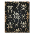 Gothic Black and Gold Spider Art Rug