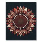 Crimson Petal Medallion Radiance Rug