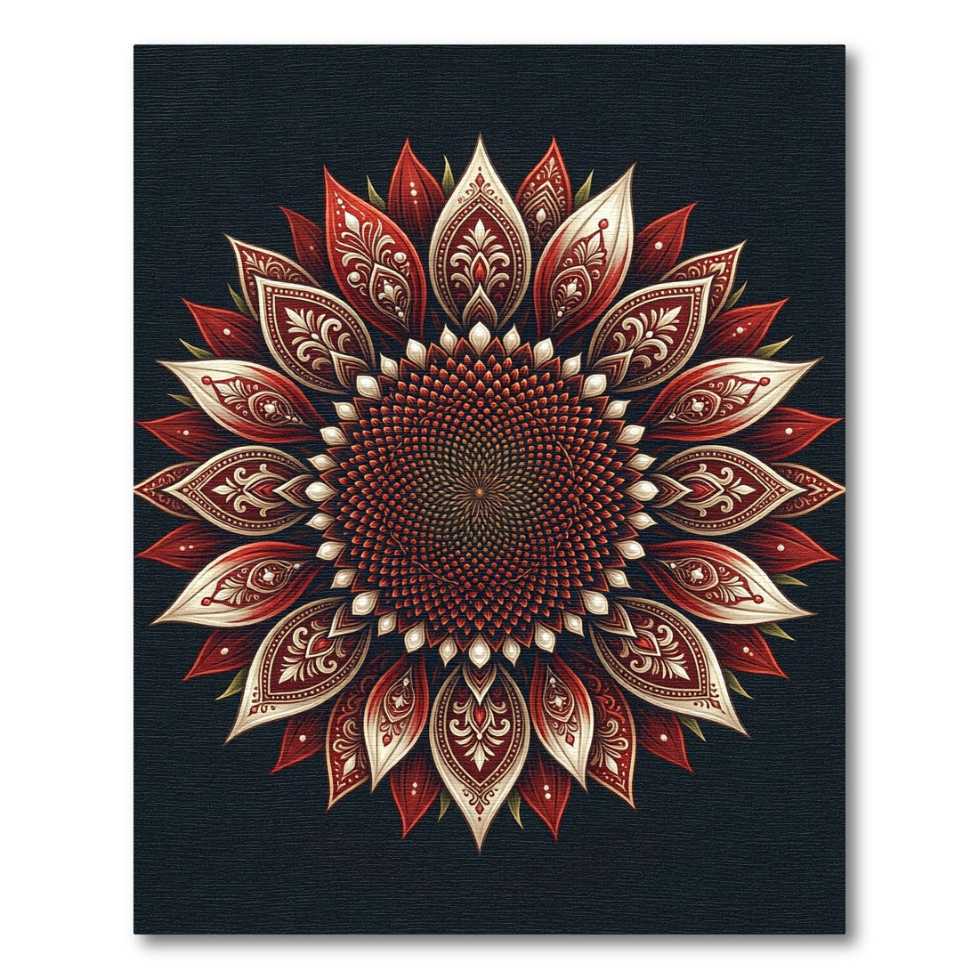 Crimson Petal Medallion Radiance Rug