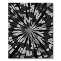 Monochrome Abstract Geometric Radial Burst Rug