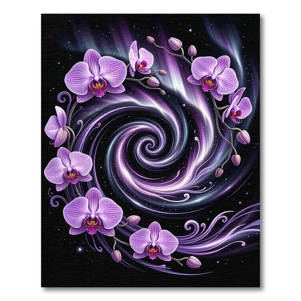 Celestial Orchid Purple Spiral Galaxy Rug