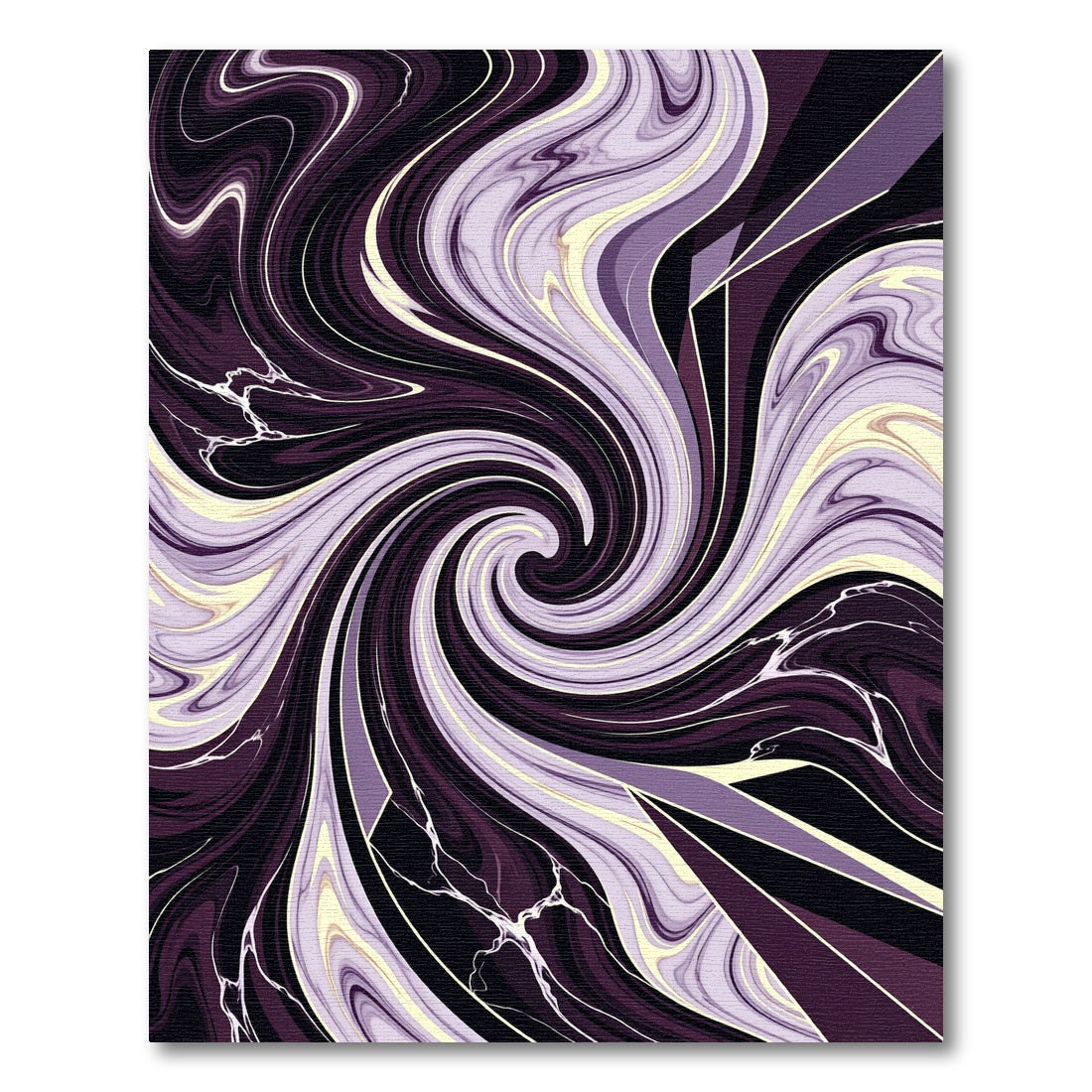 Abstract Purple Swirl Marble Art Rug