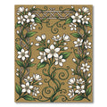 White Jasmine Vine Trellis Rug