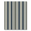 Classic Navy Cream Striped Vertical Rug