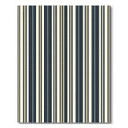 Classic Navy Cream Striped Vertical Rug