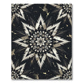 Monochromatic Starburst Ornamental Medallion Rug