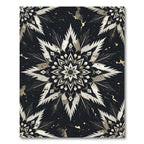 Monochromatic Starburst Ornamental Medallion Rug