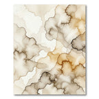 Earthy Brown Ink Cloud Abstract Rug