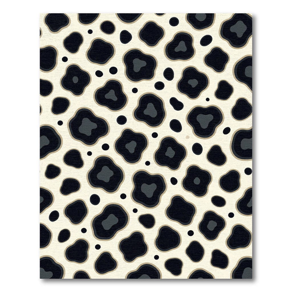 Modern Minimalist Monochrome Leopard Spot Rug
