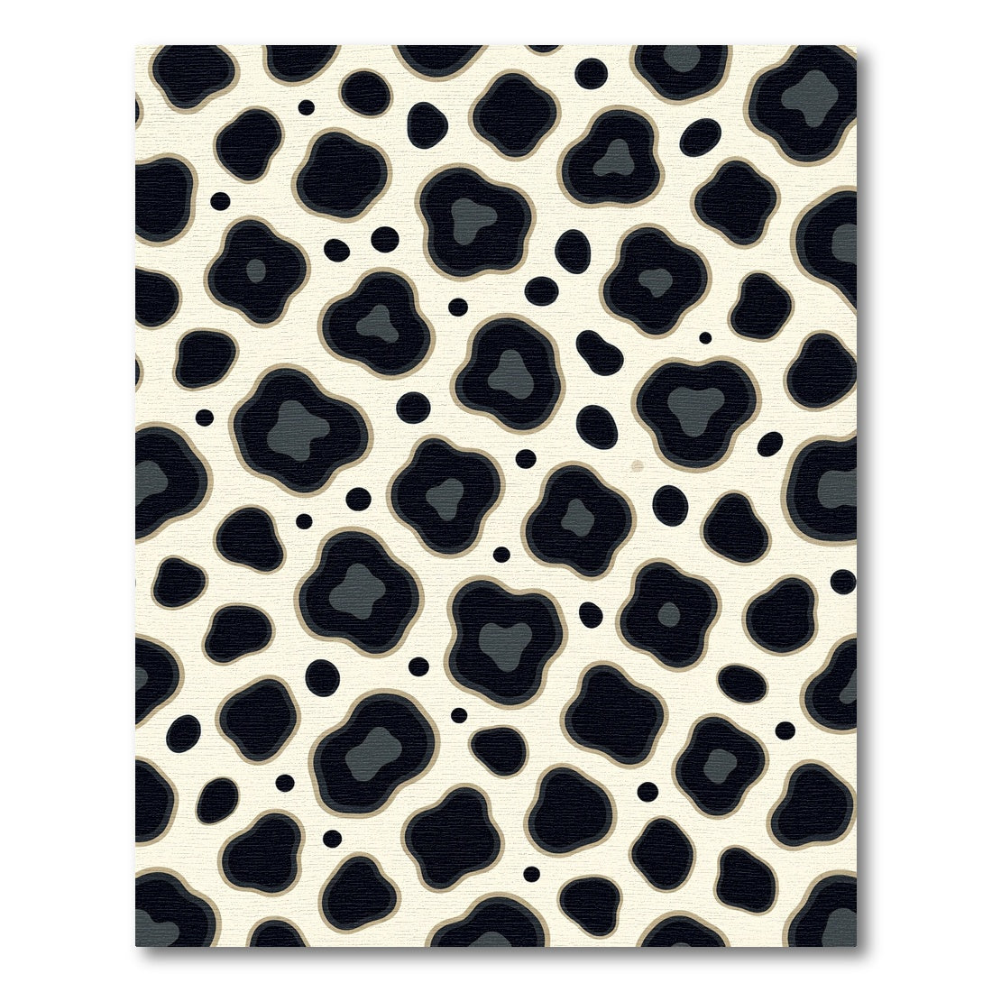Modern Minimalist Monochrome Leopard Spot Rug