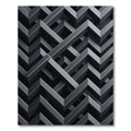 Monochromatic Geometric Interlocking Structure Rug