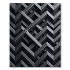 Monochromatic Geometric Interlocking Structure Rug