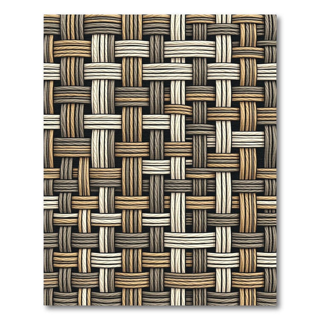 Neutral Woven Banded Texture Rug