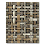 Neutral Woven Banded Texture Rug