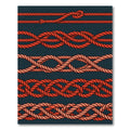 Coral Rope Knot Borders Rug