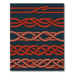 Coral Rope Knot Borders Rug