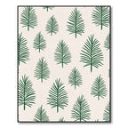 Green Palm Frond All Over Rug