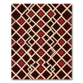 Crimson Interlocking Diamond Net Rug