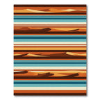 Retro Desert Dune Horizontal Stripe Rug