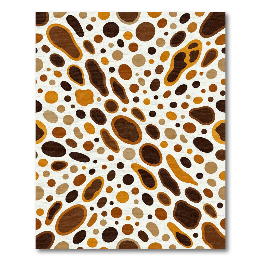 Modern Abstract Spotted Ochre Earthy Rug