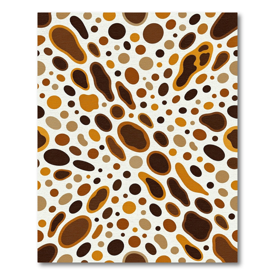 Modern Abstract Spotted Ochre Earthy Rug