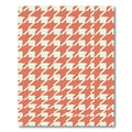 Coral Houndstooth Overlay Rug