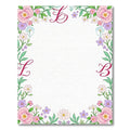 Pastel Floral Corner Border Accents Rug