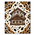 Whimsical Brown Spotted Alpine Chalet Rug