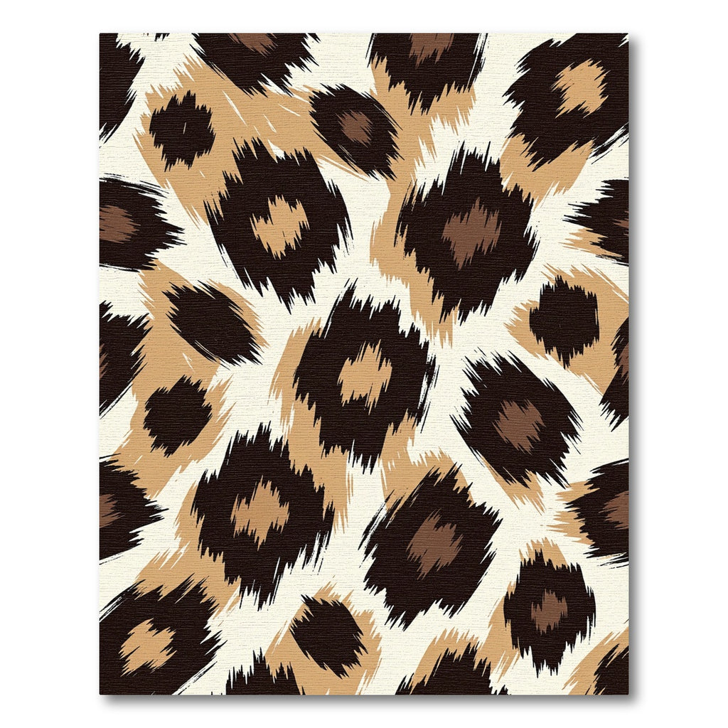 Sophisticated Brown Black Leopard Animal Spot Rug