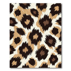 Sophisticated Brown Black Leopard Animal Spot Rug