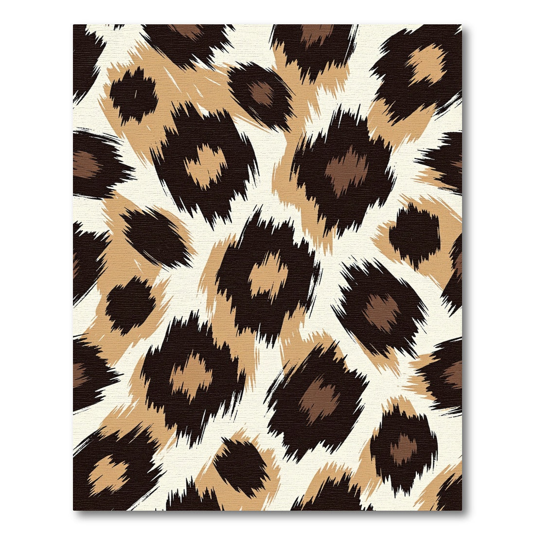 Sophisticated Brown Black Leopard Animal Spot Rug