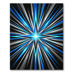 Radiant Electric Blue Geometric Starburst Rug