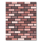 Pink Brick Texture Rug