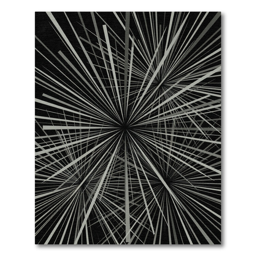 Monochrome Abstract Geometric Starburst Burst Rug