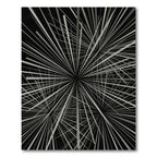 Monochrome Abstract Geometric Starburst Burst Rug