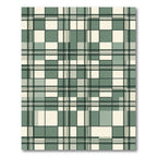 Sage Green Modern Plaid Composition Rug