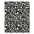Abstract Geometric Interlocking Key Grid Rug