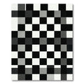 Monochrome Abstract Grid Checkered Tile Rug