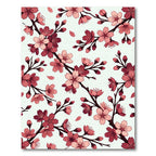 Ethereal Pink Cherry Blossom Branches Rug