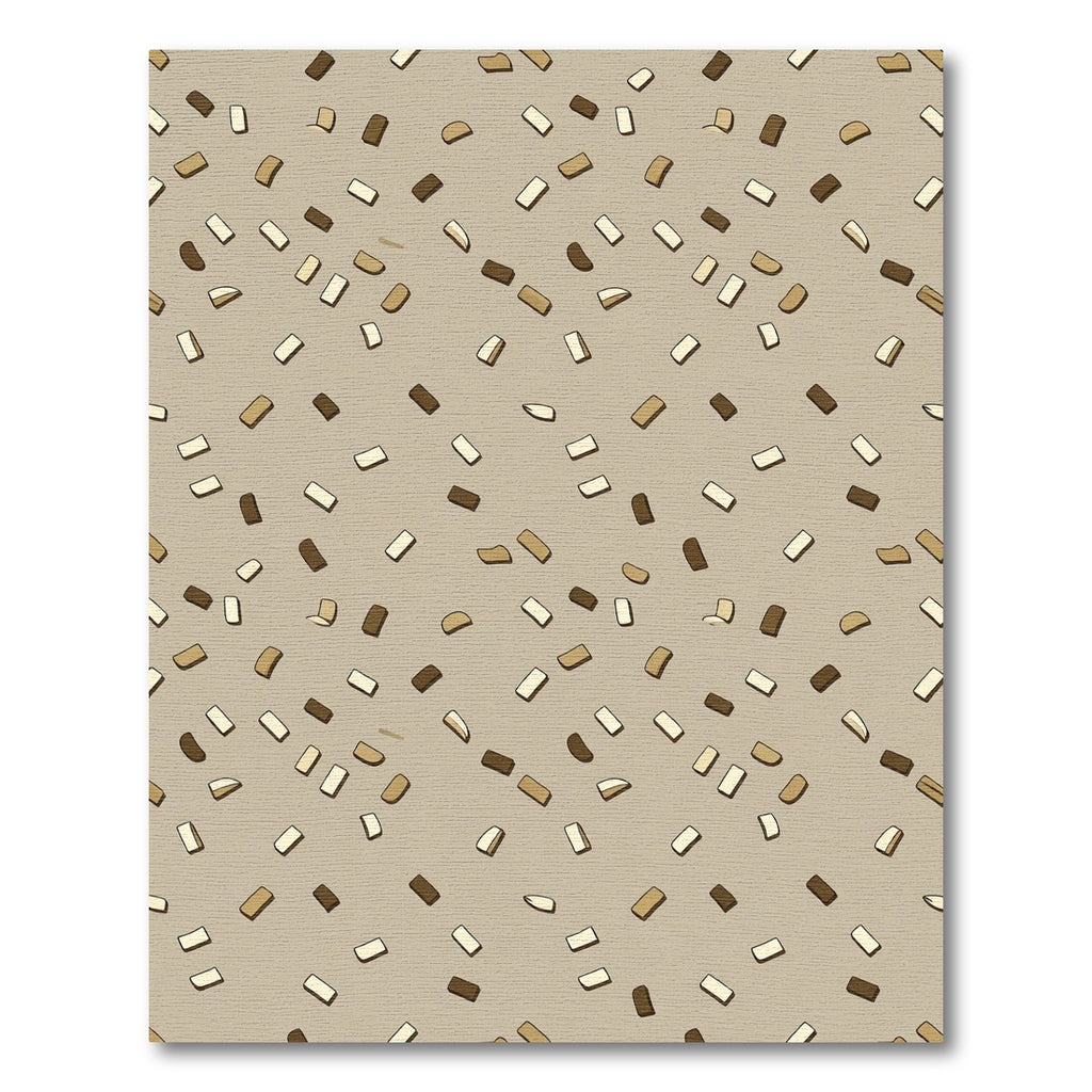 Earthy Tan Scatter Rectangle Rug