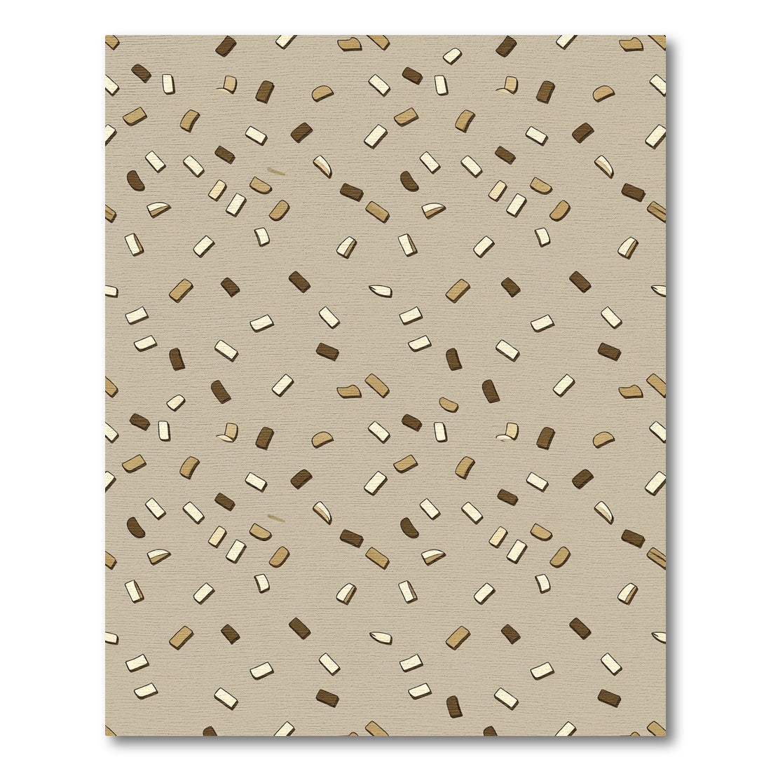 Earthy Tan Scatter Rectangle Rug