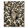 Coiled Neutral Tone Python Scale Rug