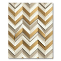 Golden Taupe Chevron Layers Rug