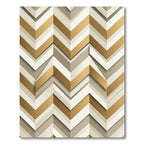 Golden Taupe Chevron Layers Rug