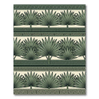 Sage Green Botanical Greek Key Trellis Rug