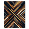 Abstract Copper Geometric Angular Lines Rug