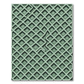 Sage Green Textured Waffle Grid Rug