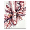 Whimsical Ballerina Pink Watercolor Feather Elegance Rug
