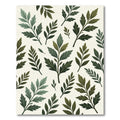 Green Leafy Branch Pattern Rug