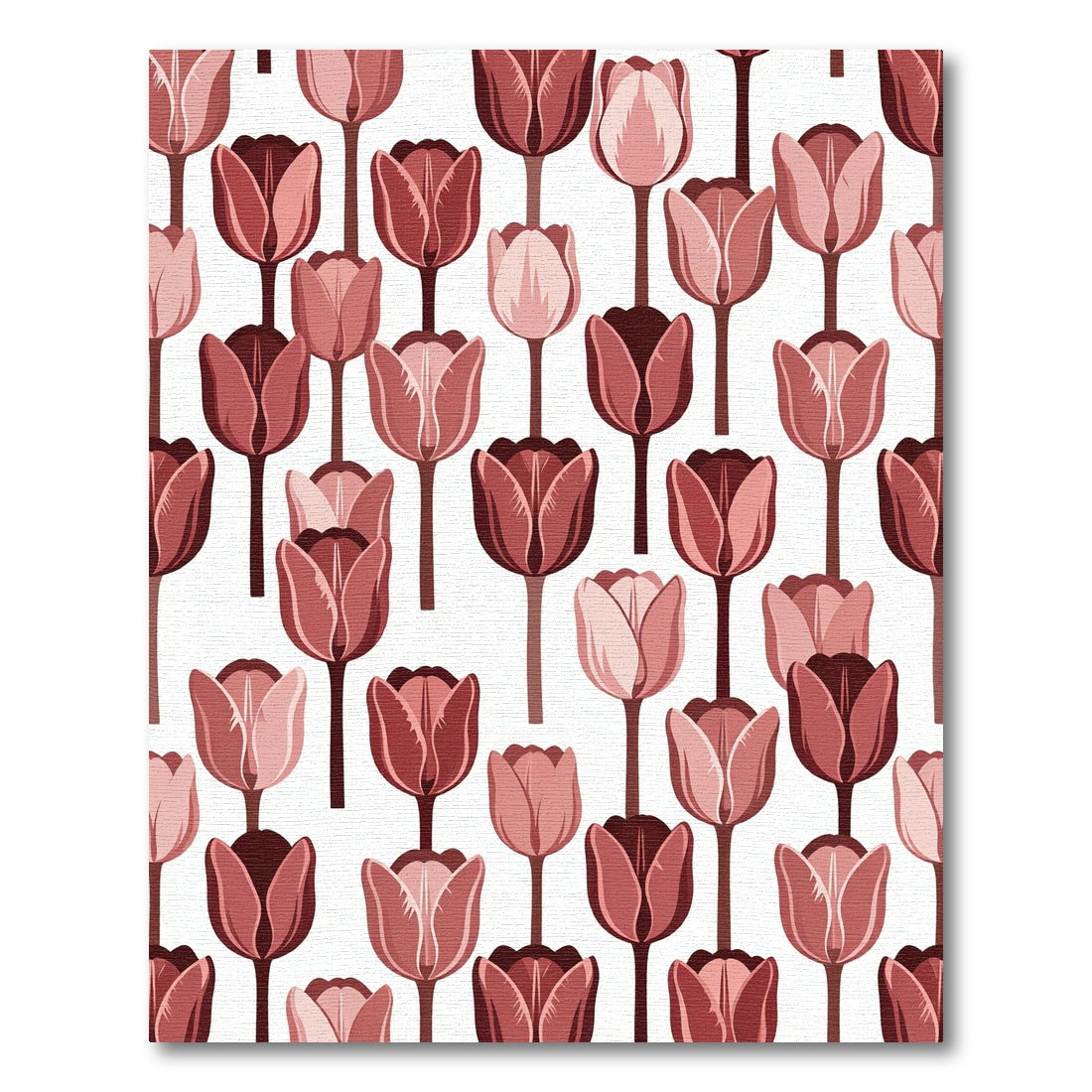 Vintage Rose Tulip Floral Repeat Rug